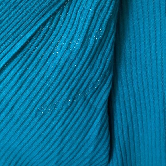 Vintage Rib Knit Rhinestone Embellished Shawl Collar Open Cardigan size OS Retro - Picture 10 of 12